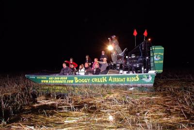 Aventura con hidrodeslizador en Florida por la noche Aventura con hidrodeslizador en Florida por la noche