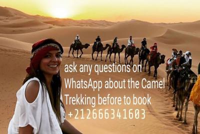 Paseo en camello por la noche en el campamento del desierto de Merzouga Paseo en camello por la noche en el campamento del desierto de Merzouga