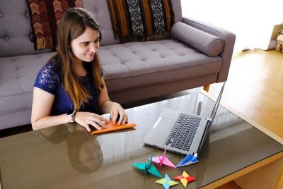 Taller de origami en línea con un instructor especializado