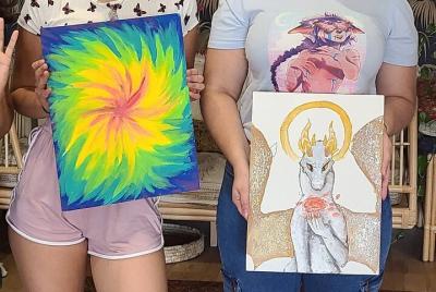 Tour de arte de Scottsdale, bebidas y pintura. Tour en grupos pequeños.