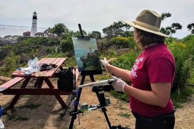 Pintar al aire libre en Portland, Maine