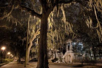 Savannah Haunted Pub Crawl y fantasma por la noche
