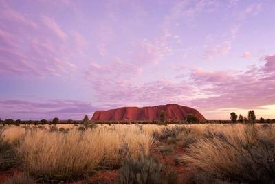 Cena de barbacoa australiana al atardecer en Uluru