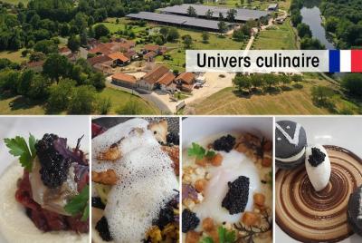 Visita a la piscifactoría de esturión con el universo culinario en Neuvic