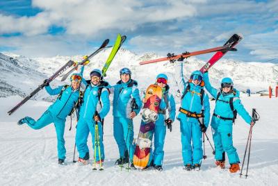 Clases de esquí guiadas en grupo en Alpe d’Huez