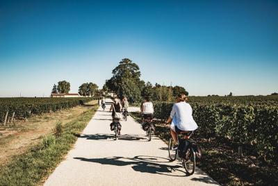 Tour de medio día en bicicleta eléctrica de Saint-Emilion con degustaciones de vino y almuerzo campestre