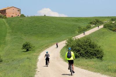 Viaje en bicicleta de Pienza a Montalcino a través del Val d Viaje en bicicleta de Pienza a Montalcino a través del Val d'Oricia