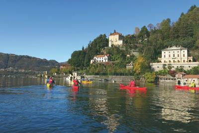 Remar en el lago Orta y la isla San Giulio