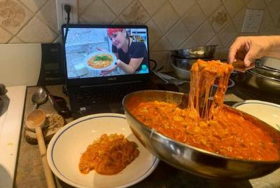 Clase privada de cocina virtual desde Sorrento