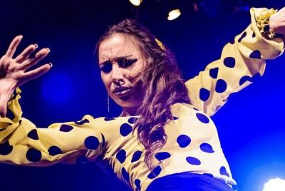 Espectáculo de flamenco nocturno en Barcelona y cena gourmet en grupos pequeños premium