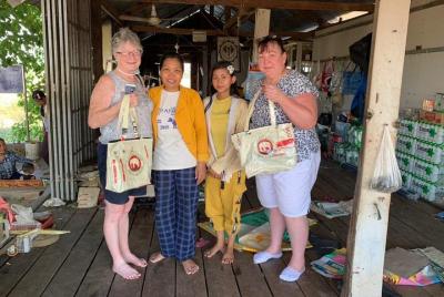 Convierta la bolsa de cemento reciclado en una bolsa de moda con 