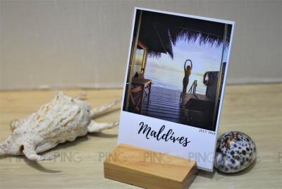 Calendario de escritorio en madera (grabado en madera y estampados incluidos)