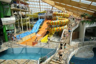 La entrada de medio día para Aquapalace Prague incluye traslado d