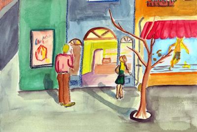 Dibujo de paisajes y monumentos de Munich