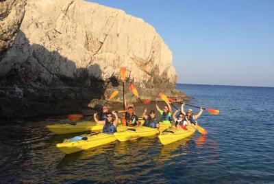 Aventura de kayak de mar de día completo en Rodas, incluido el almuerzo