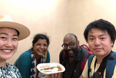 Sendero privado de alimentos en el mercado de Sowcarpet