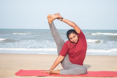 Clase privada de yoga en Mahabalipuram