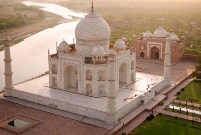 Safari por la selva con vista del amanecer del Taj Mahal