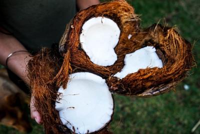 Aceite de coco que hace clase en Ubud