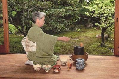 Ceremonia privada de té con kimono en kyoto, Templo Zen Daitokuji Ceremonia privada de té con kimono en kyoto, Templo Zen Daitokuji