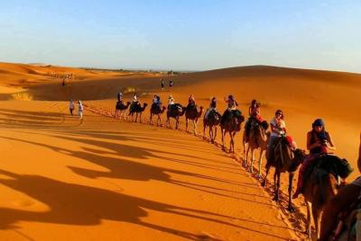 Tour de 3 días desde Chefchaouen al desierto de Merzouga y Marrakech: el mejor tour en camello
